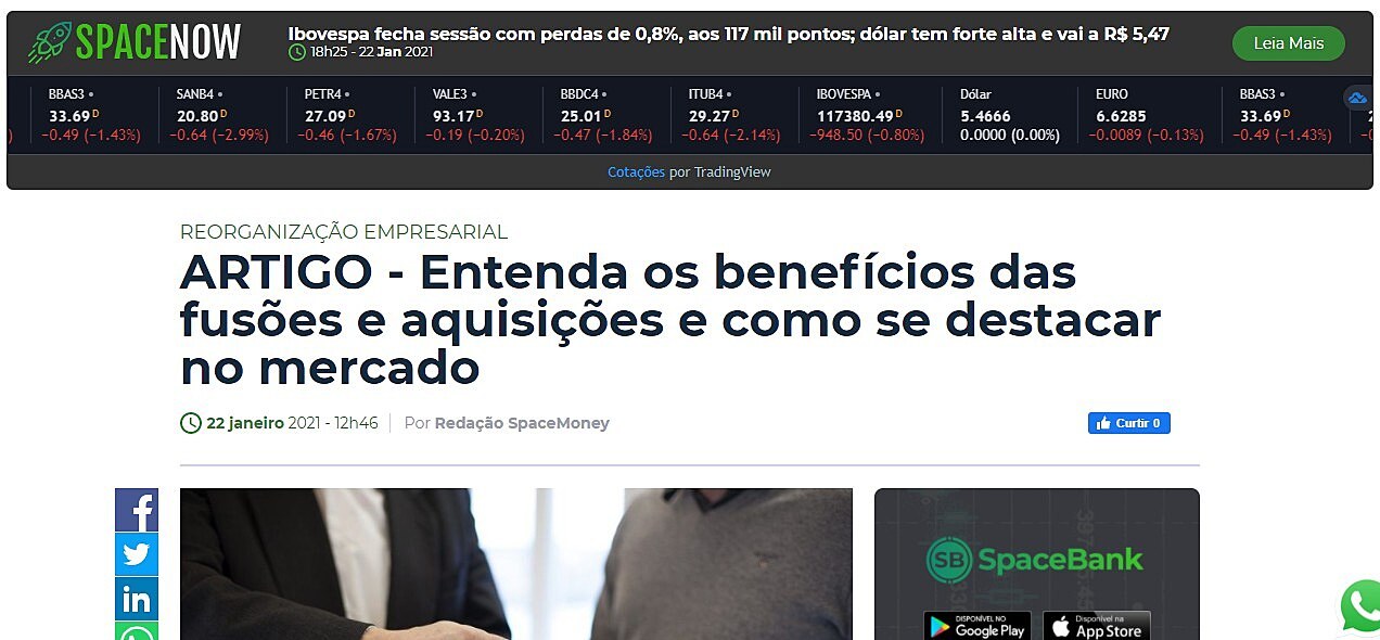 Entenda os benefcios das fuses e aquisies e como se destacar no mercado